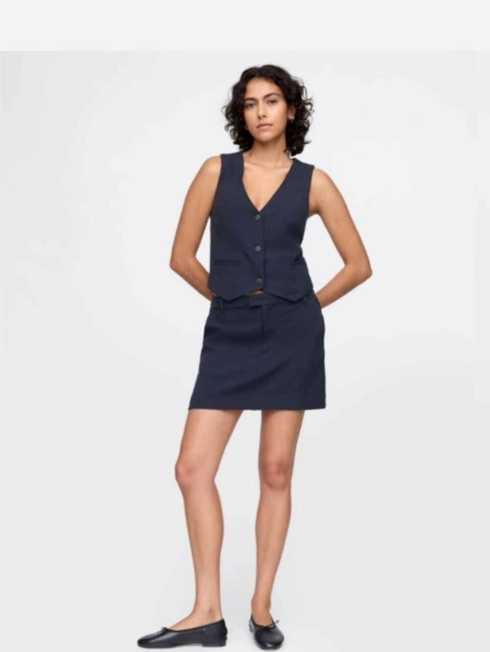 NWT GAP Dark Navy Mini Suit Skirt - 16 Tall